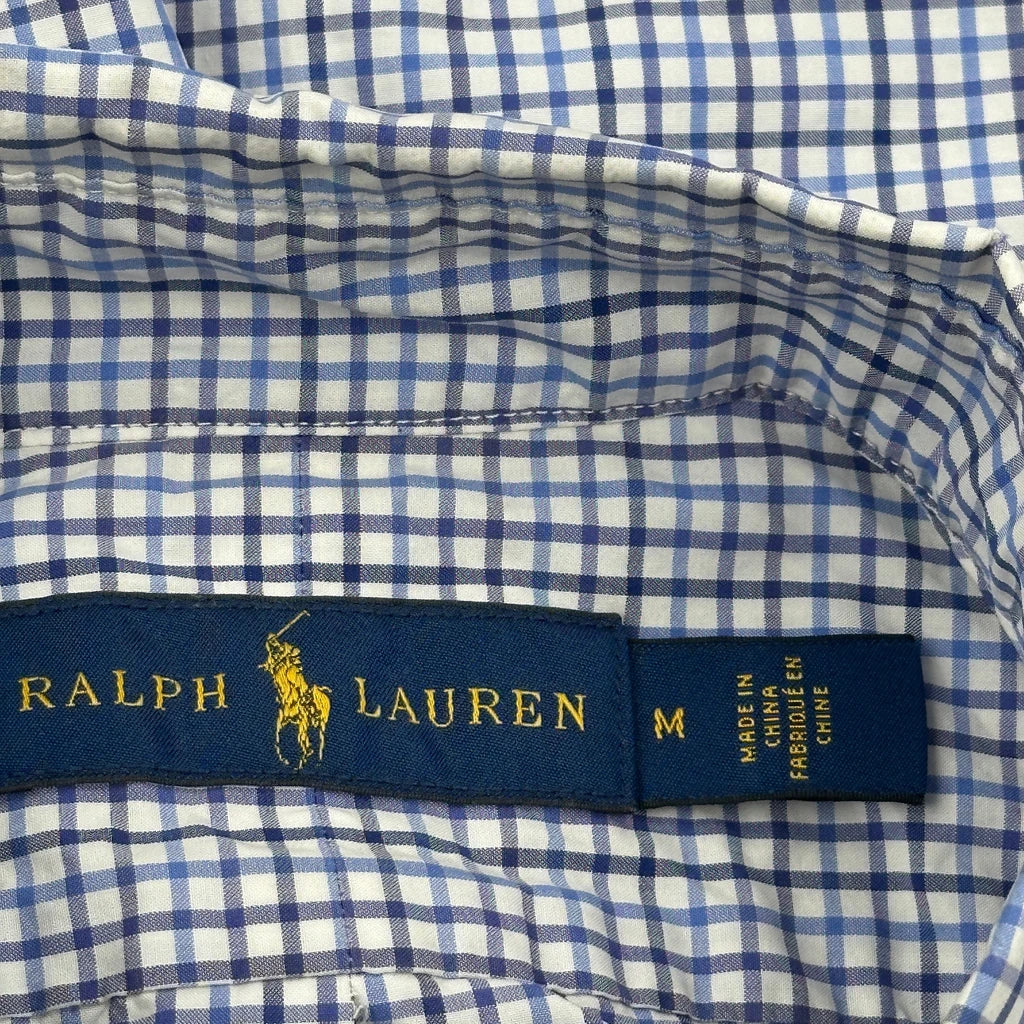 Ralph Lauren Checked Shirt - Medium Blue Cotton - Image 3