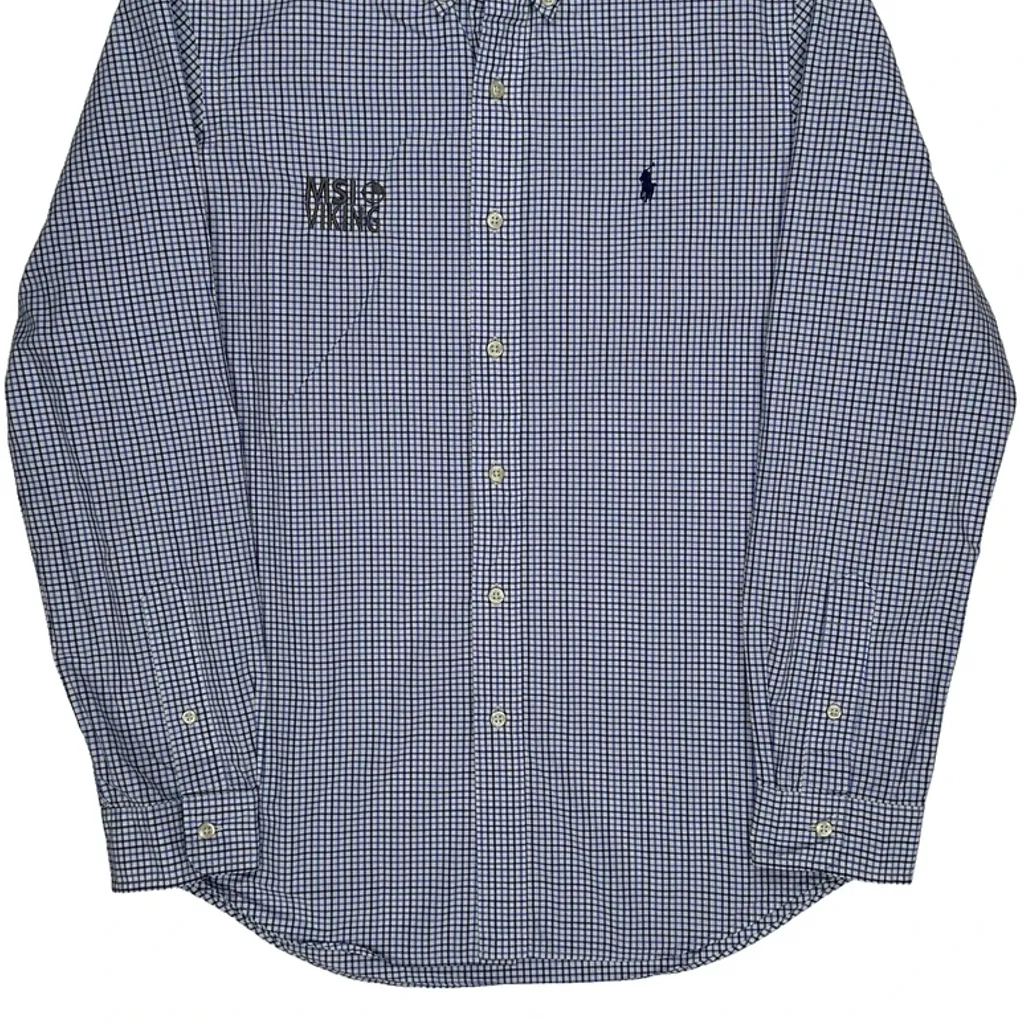 Ralph Lauren Checked Shirt - Medium Blue Cotton - Image 5