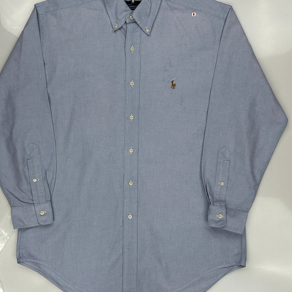 Ralph Lauren Shirt - Medium Blue Cotton - Image 3