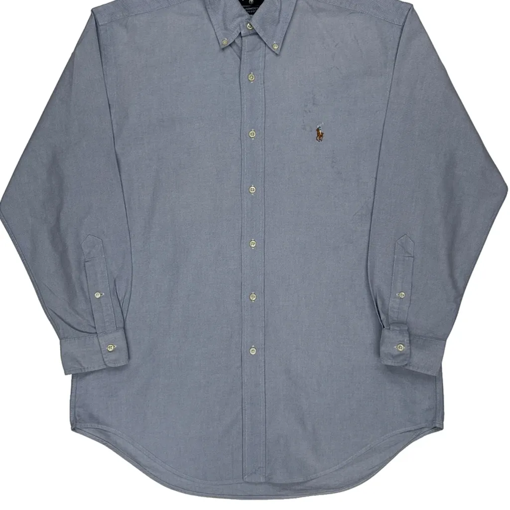 Ralph Lauren Shirt - Medium Blue Cotton - Image 6