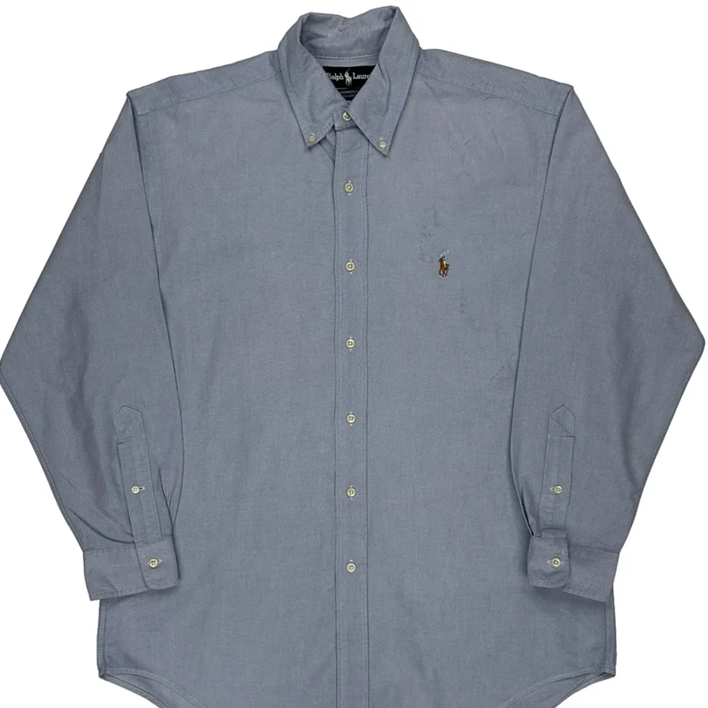 Ralph Lauren Shirt - Medium Blue Cotton - Image 7