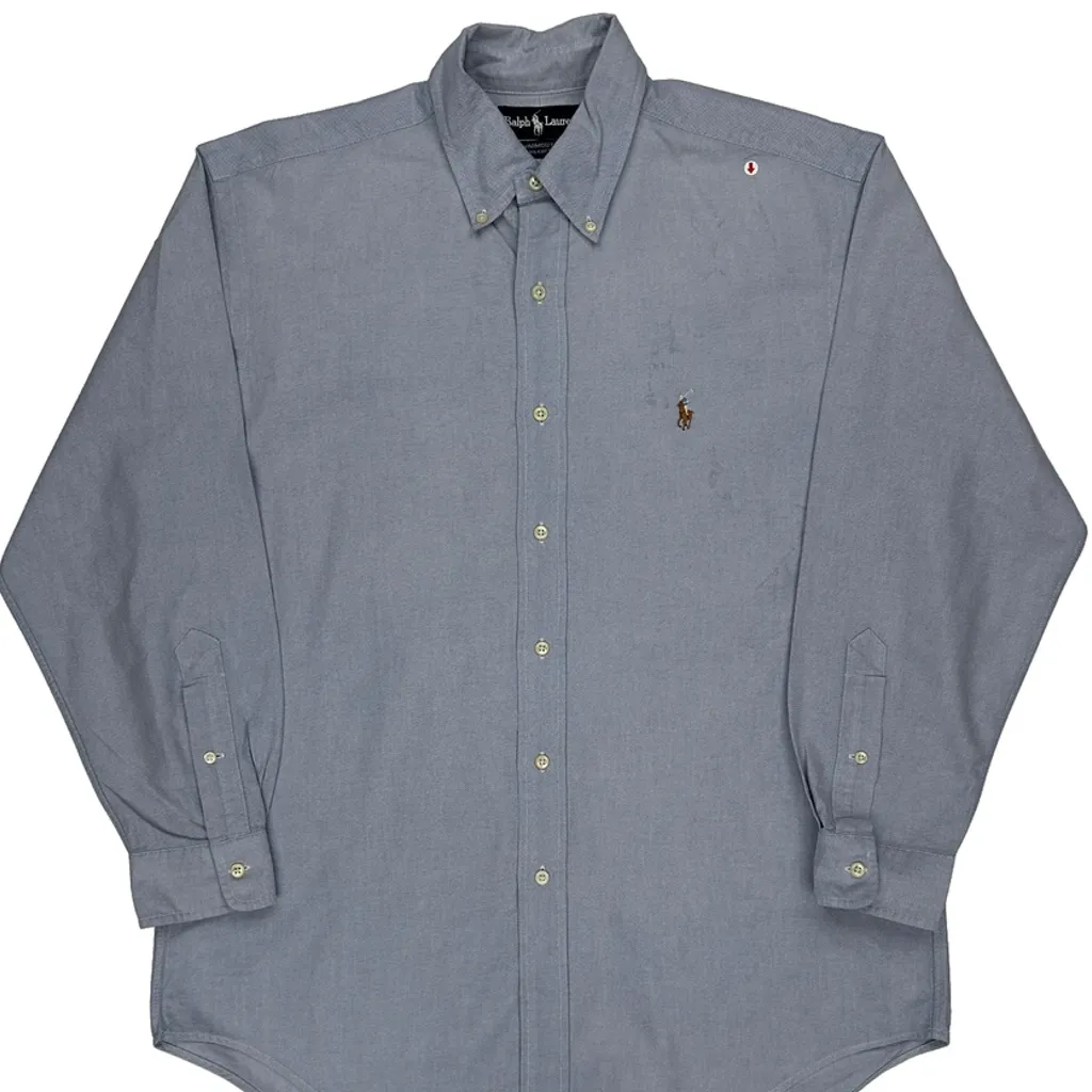 Ralph Lauren Shirt - Medium Blue Cotton - Image 8