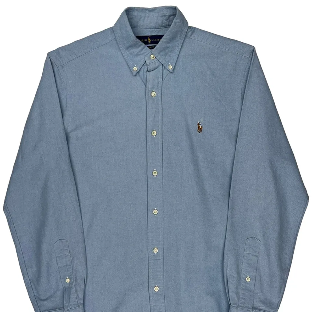 Ralph Lauren Shirt - Medium Blue Cotton - Image 5