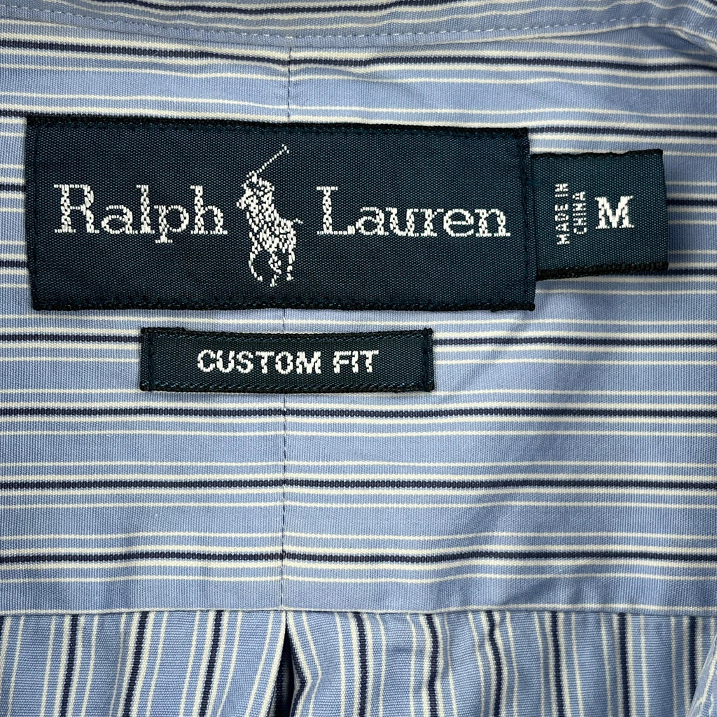 Ralph Lauren Striped Shirt - Medium Blue Cotton - Image 3