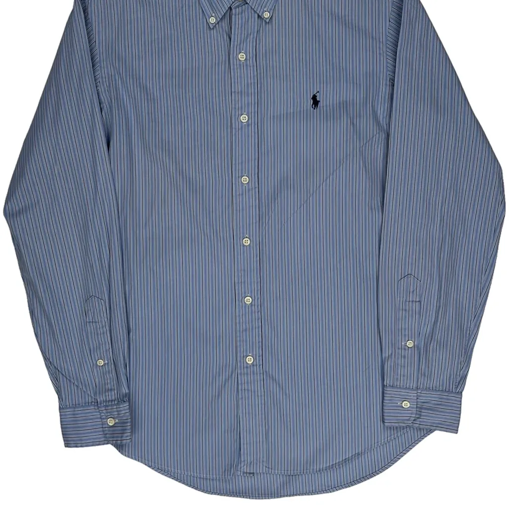 Ralph Lauren Striped Shirt - Medium Blue Cotton - Image 4