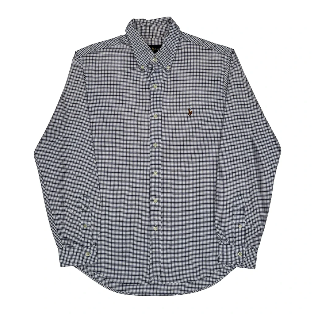 Ralph Lauren Checked Shirt - Medium Blue Cotton