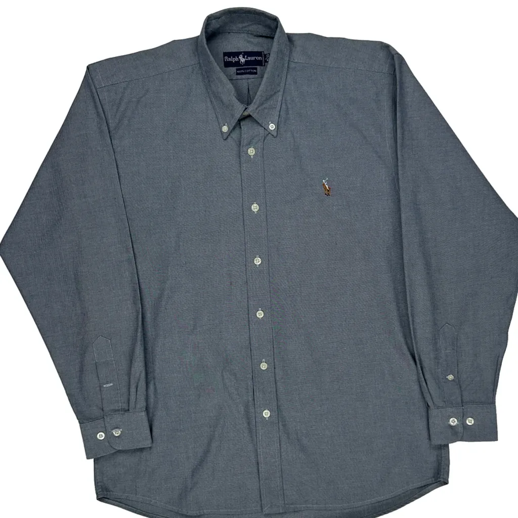Ralph Lauren Shirt - Medium Blue Cotton - Image 4