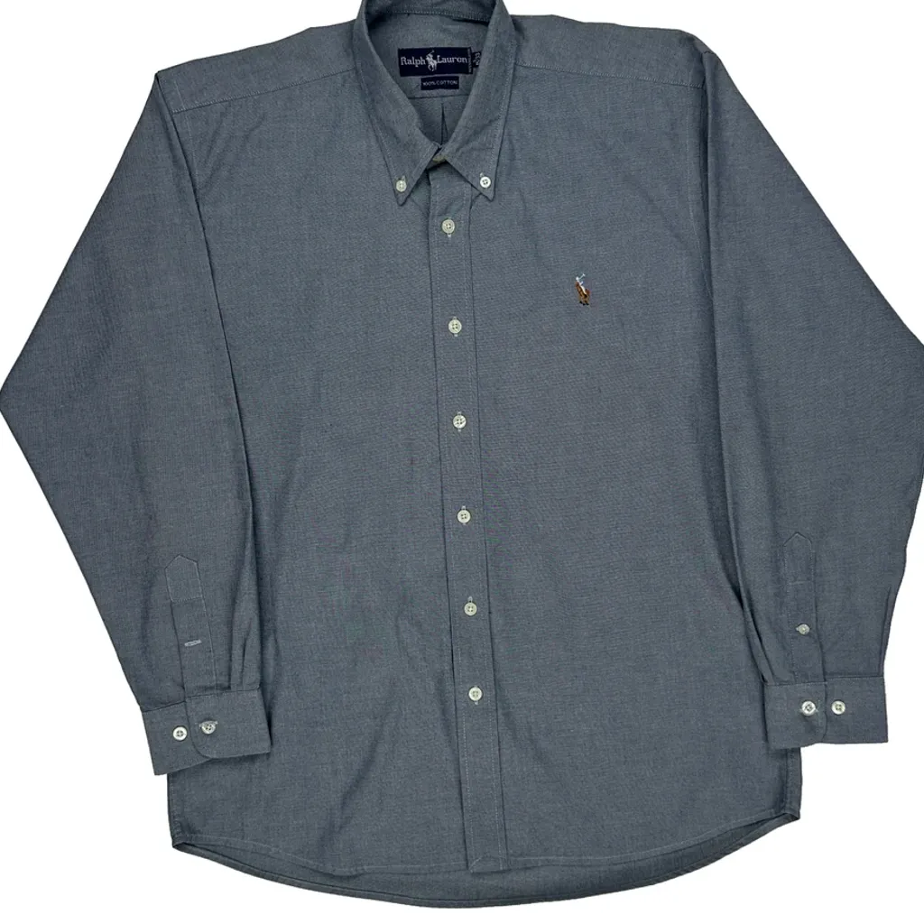Ralph Lauren Shirt - Medium Blue Cotton - Image 5