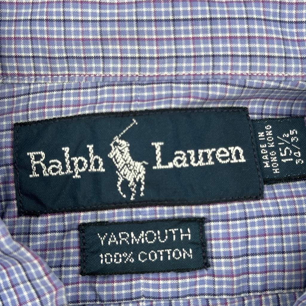 Ralph Lauren Checked Shirt - Medium Blue Cotton - Image 3