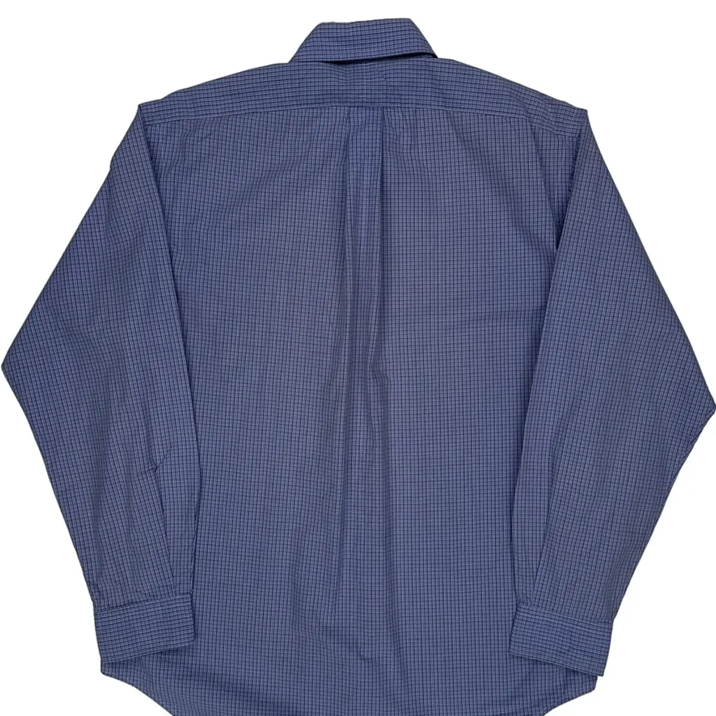 Ralph Lauren Checked Shirt - Medium Blue Cotton - Image 7