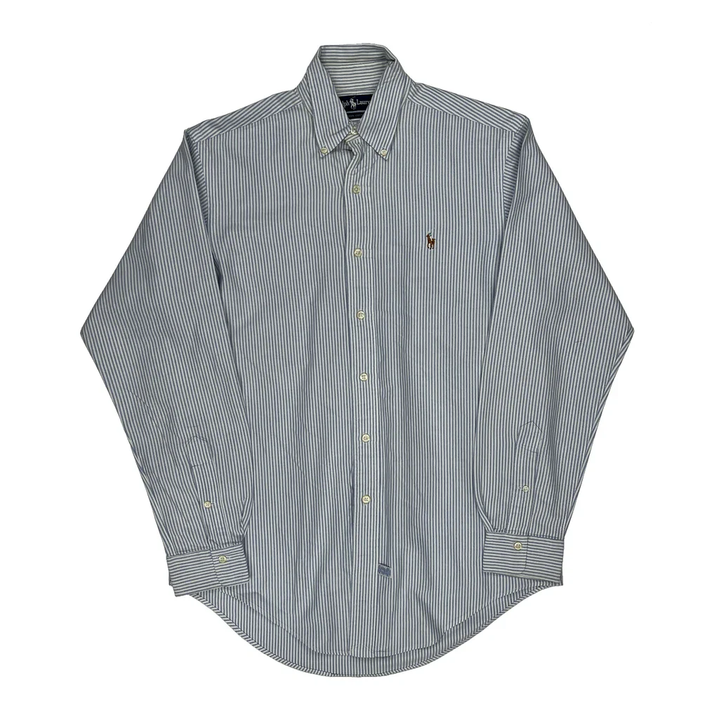 Ralph Lauren Striped Shirt - Medium Blue Cotton