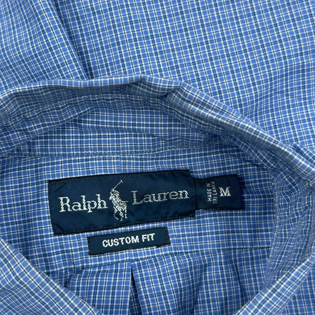 Ralph Lauren Checked Shirt - Medium Blue Cotton - Image 3