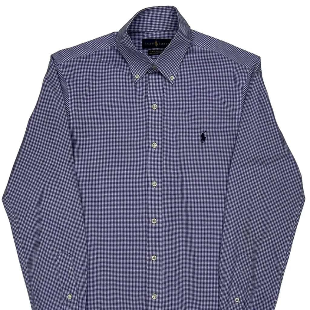 Ralph Lauren Checked Shirt - Small Blue Cotton - Image 4