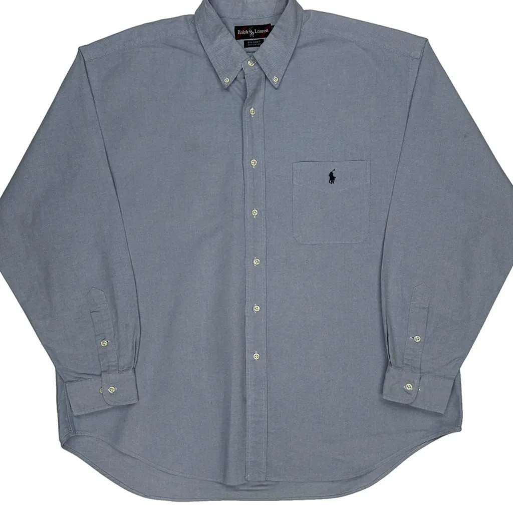 Ralph Lauren Shirt - XL Blue Cotton - Image 6
