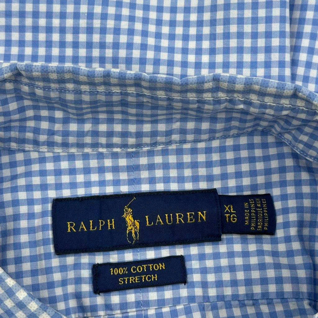 Ralph Lauren Checked Shirt - XL Blue Cotton - Image 3