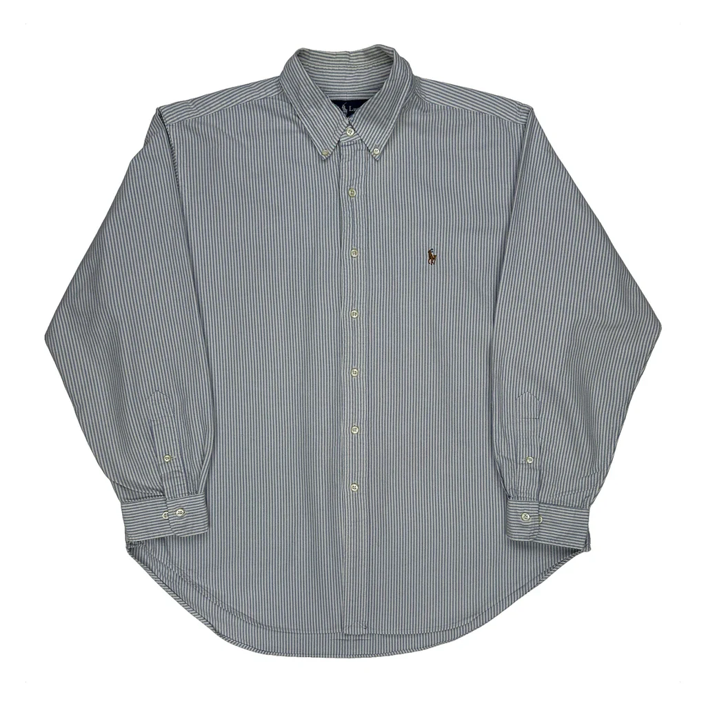 Ralph Lauren Striped Shirt - XL Blue Cotton