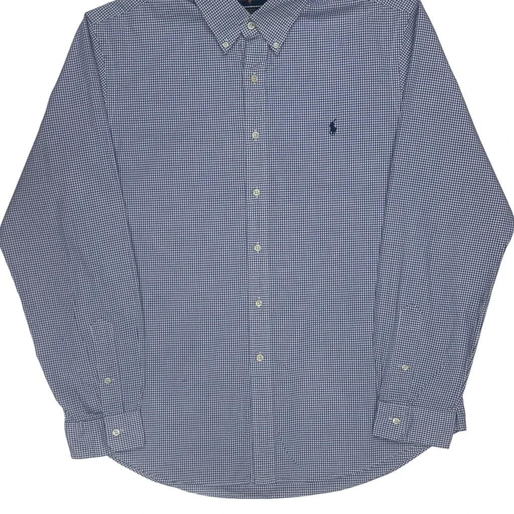 Ralph Lauren Slim Fit Shirt - XL Blue Cotton - Image 4