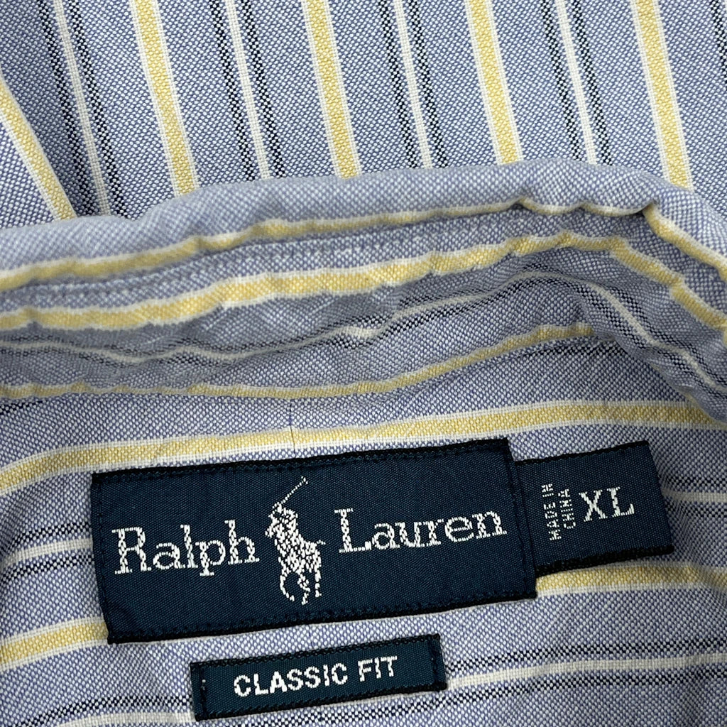 Ralph Lauren Striped Shirt - XL Blue Cotton - Image 3