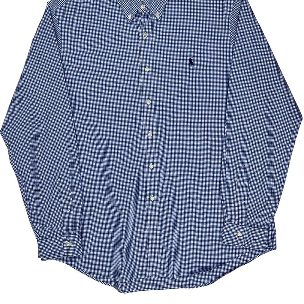 Ralph Lauren Checked Shirt - XL Blue Cotton - Image 5