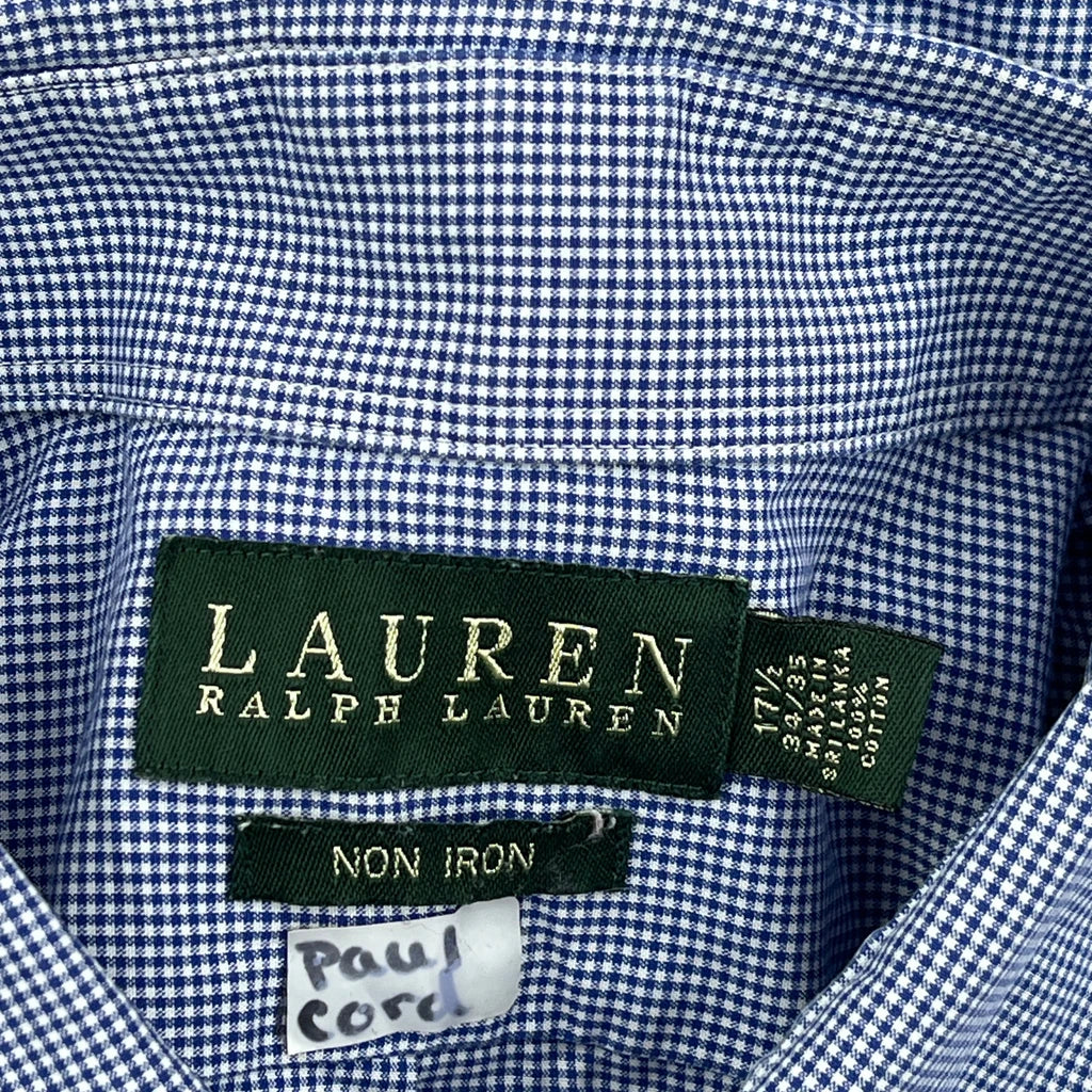 Ralph Lauren Checked Shirt - XL Blue Cotton - Image 3