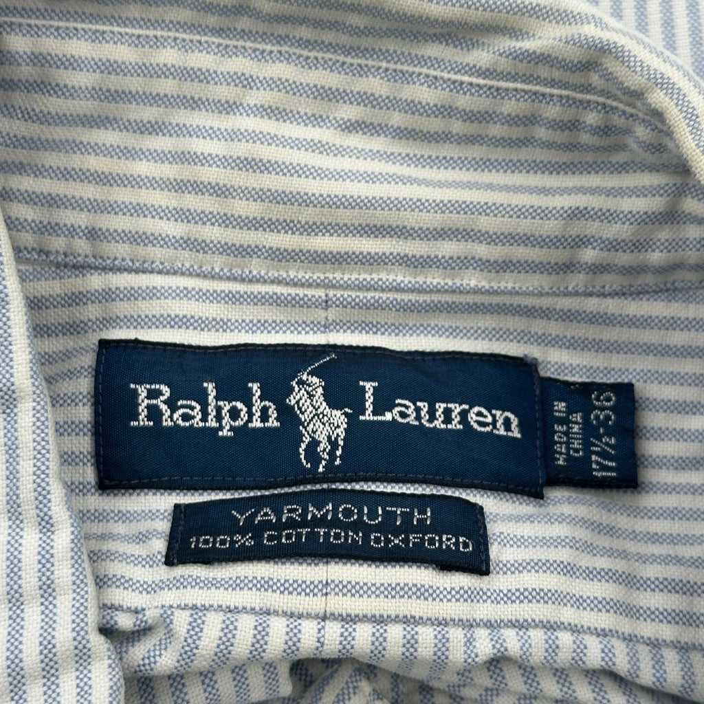 Ralph Lauren Striped Shirt - XL Blue Cotton - Image 3
