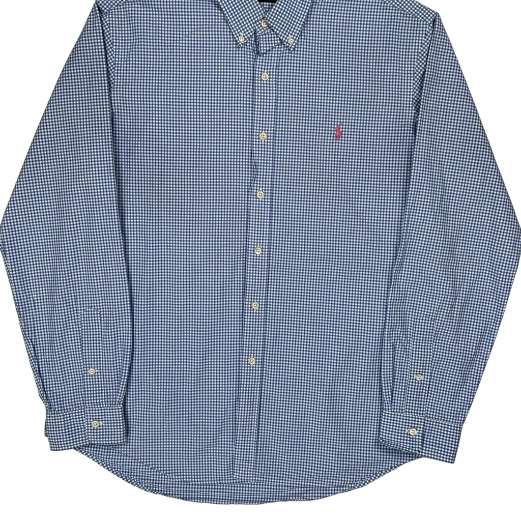 Ralph Lauren Checked Shirt - XL Blue Cotton - Image 5