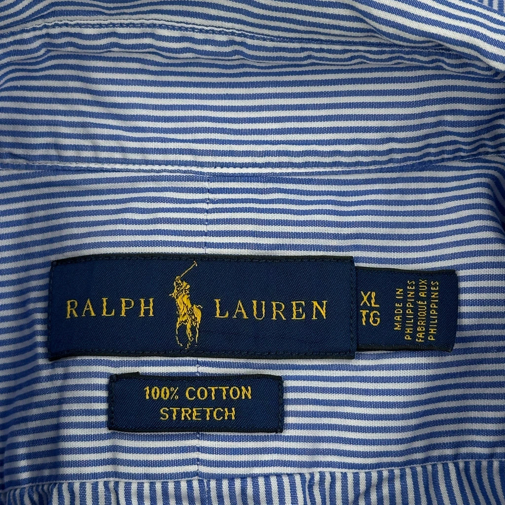 Ralph Lauren Striped Shirt - XL Blue Cotton - Image 4
