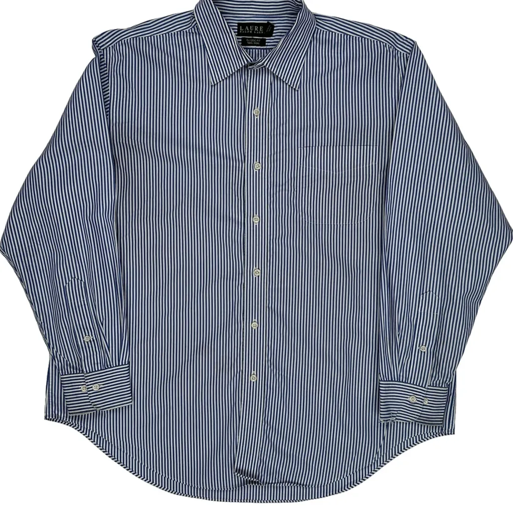 Ralph Lauren Striped Shirt - XL Blue Cotton - Image 5