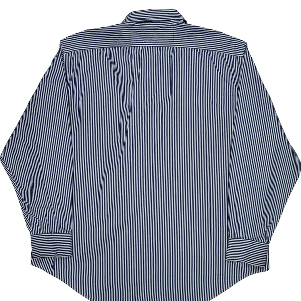 Ralph Lauren Striped Shirt - XL Blue Cotton - Image 7
