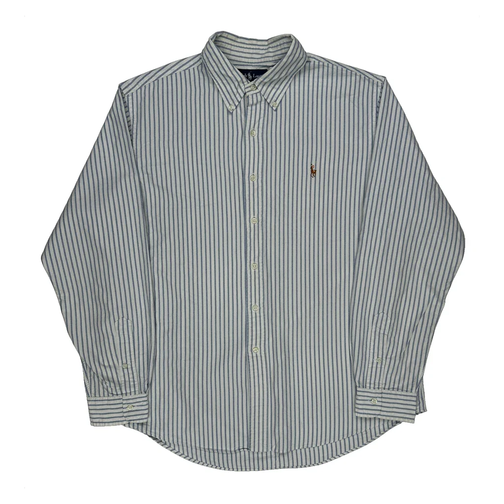 Ralph Lauren Striped Shirt - XL Blue Cotton