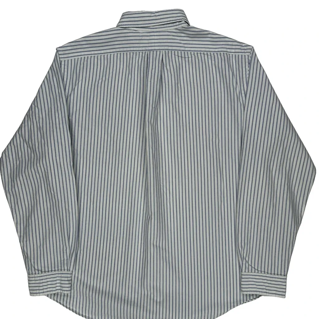 Ralph Lauren Striped Shirt - XL Blue Cotton - Image 7