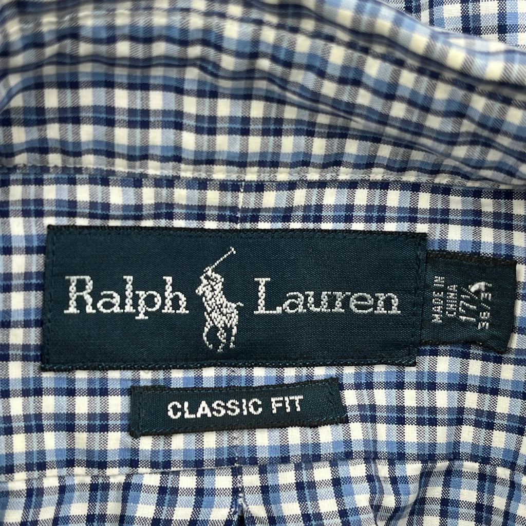 Ralph Lauren Checked Shirt - XL Blue Cotton - Image 3