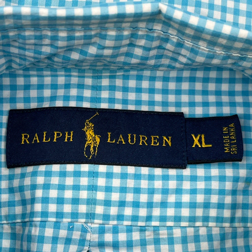 Ralph Lauren Checked Shirt - XL Blue Cotton - Image 3