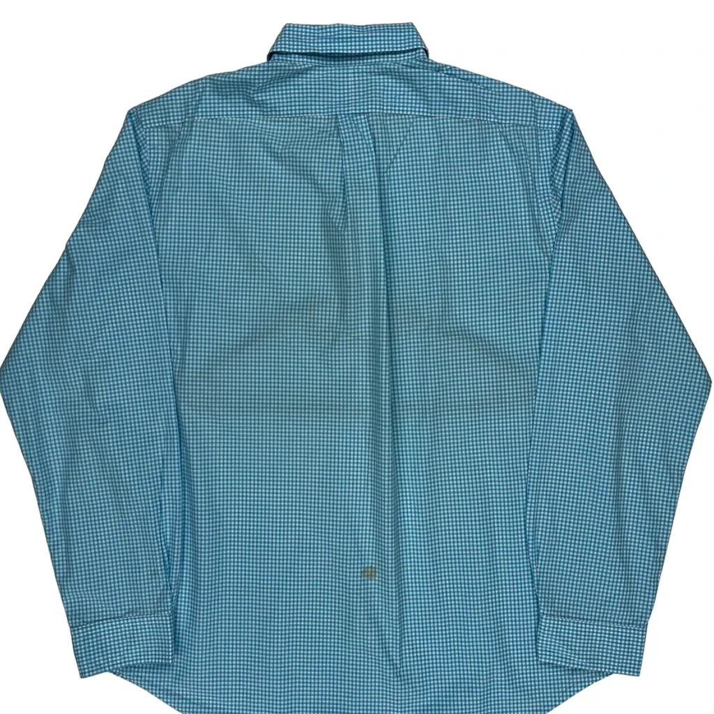 Ralph Lauren Checked Shirt - XL Blue Cotton - Image 8