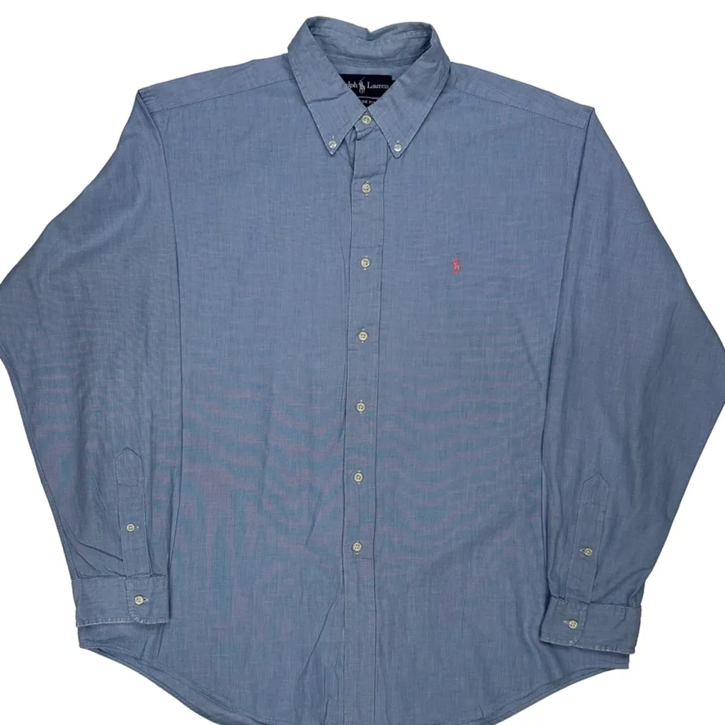 Ralph Lauren Shirt - XL Blue Cotton - Image 5