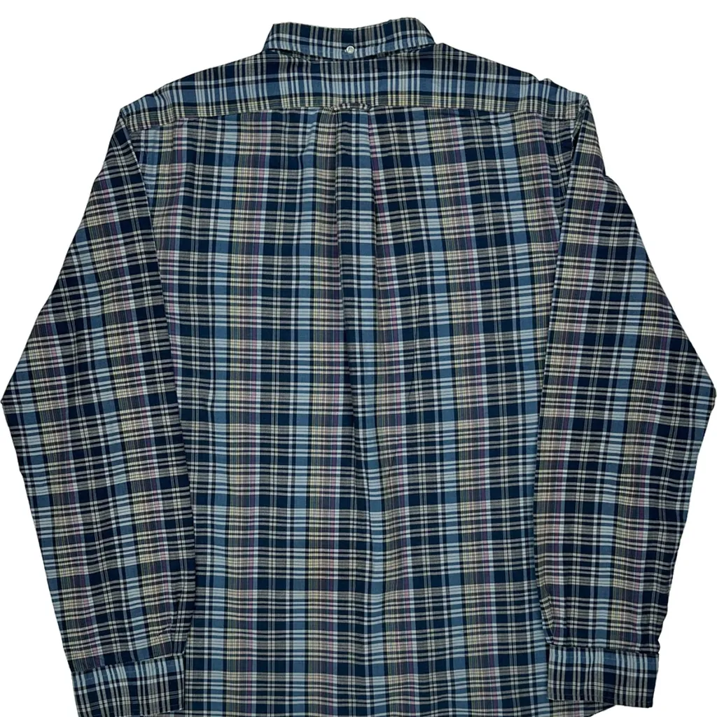 Ralph Lauren Checked Shirt - XL Blue Cotton - Image 6