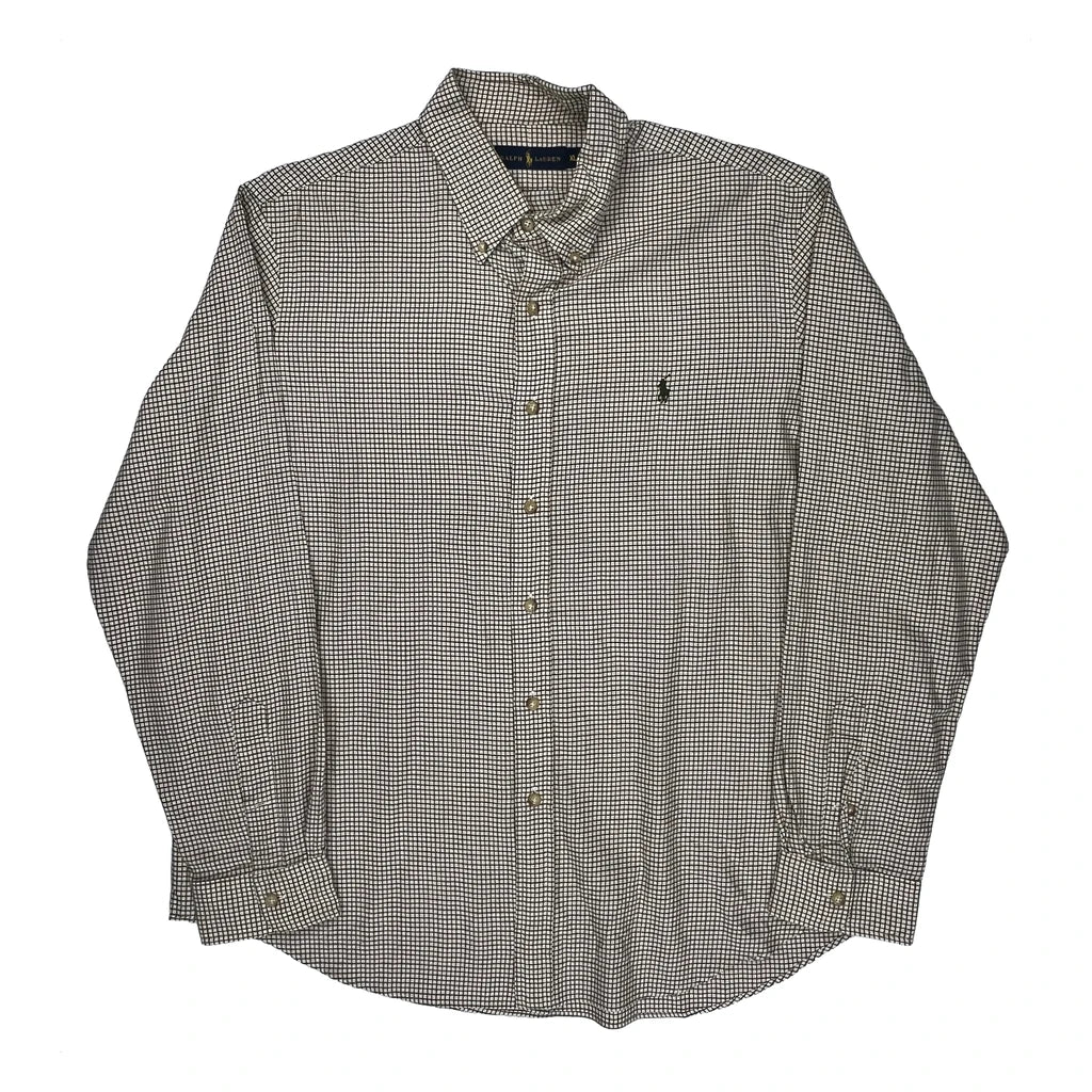 Ralph Lauren Checked Shirt - XL Brown Cotton