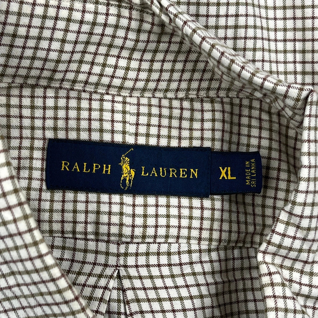 Ralph Lauren Checked Shirt - XL Brown Cotton - Image 3