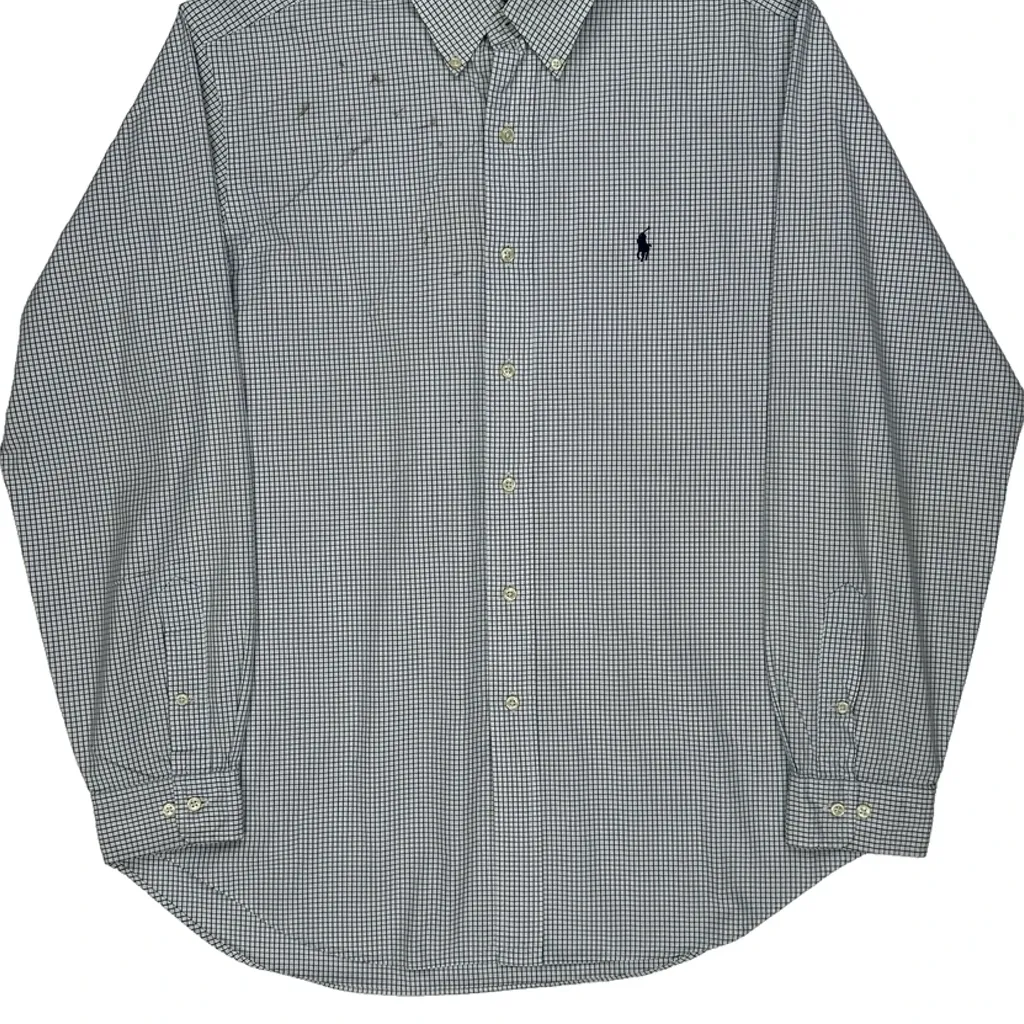 Ralph Lauren Checked Shirt - Large Green Cotton - Image 5