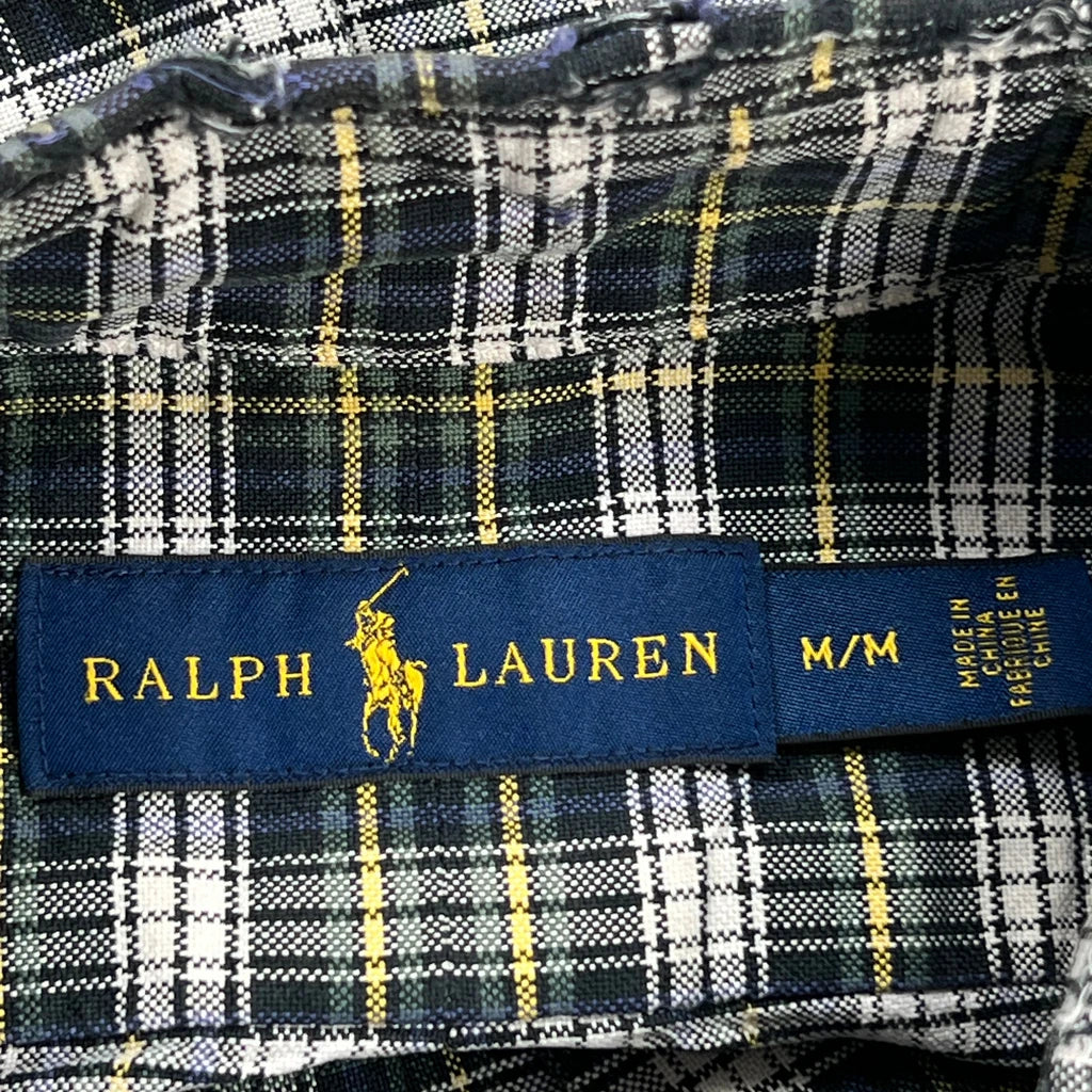 Ralph Lauren Checked Shirt - Medium Green Cotton - Image 3