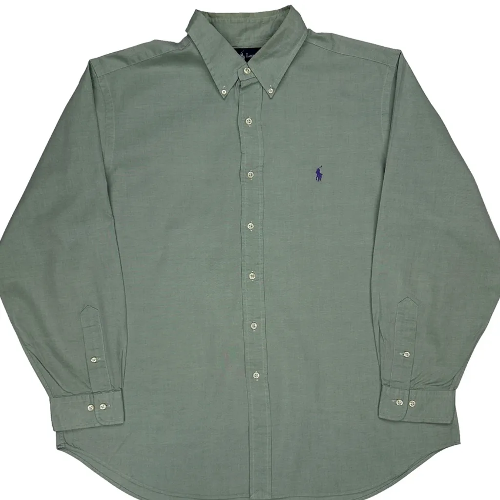 Ralph Lauren Shirt - XL Green Cotton - Image 5