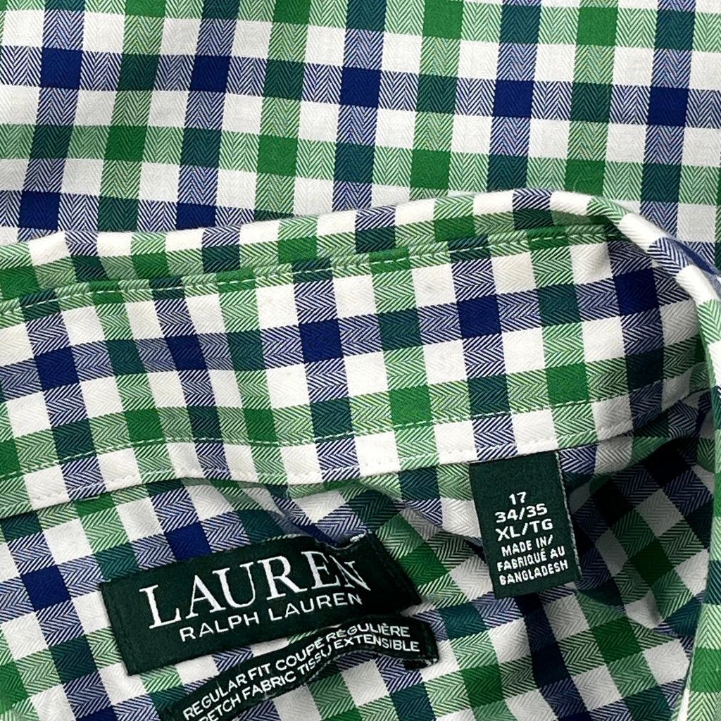 Ralph Lauren Checked Shirt - XL Green Cotton - Image 3