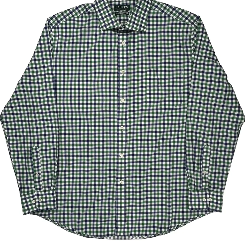 Ralph Lauren Checked Shirt - XL Green Cotton - Image 4