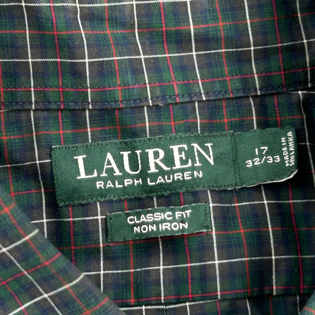 Ralph Lauren Checked Shirt - XL Green Cotton - Image 3