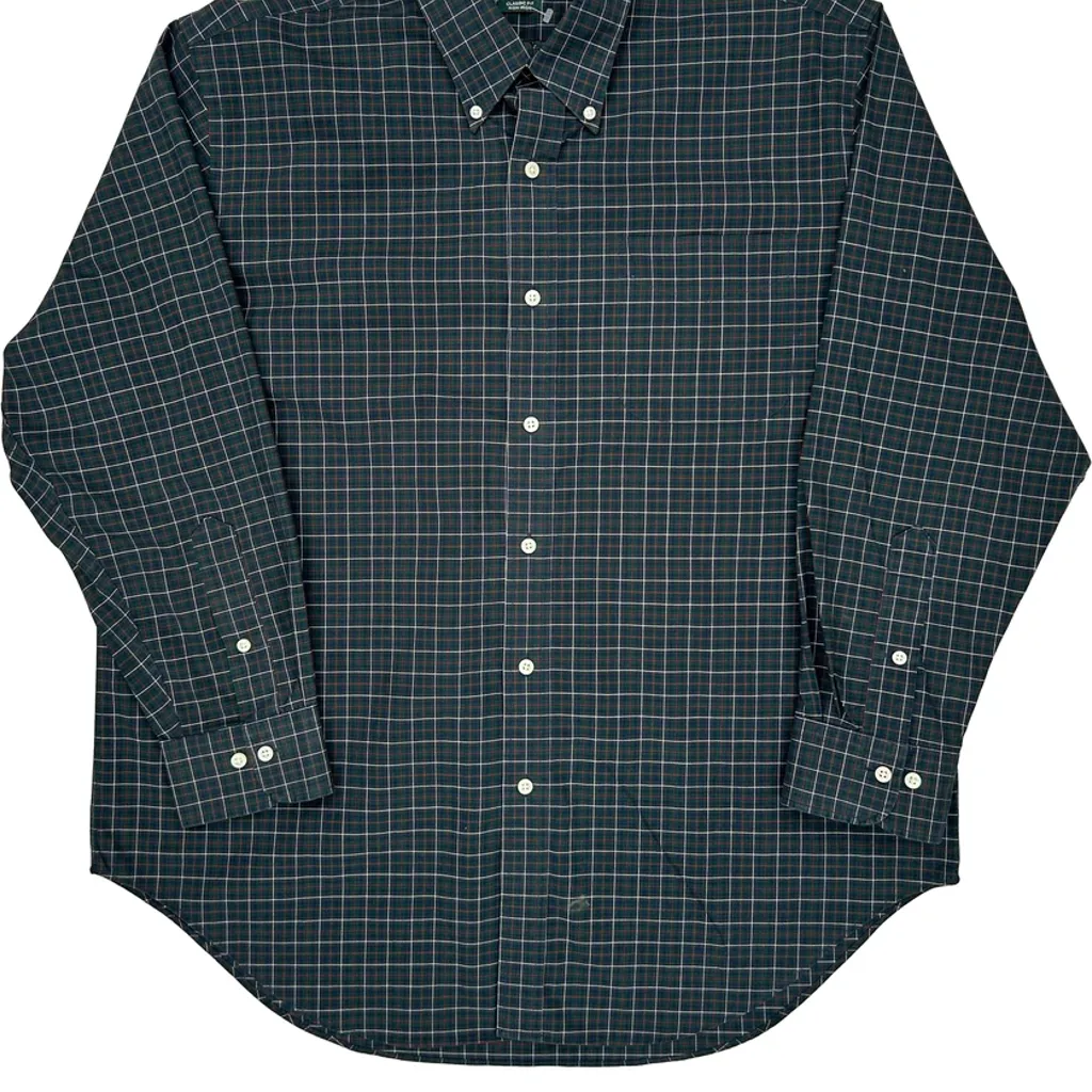 Ralph Lauren Checked Shirt - XL Green Cotton - Image 4