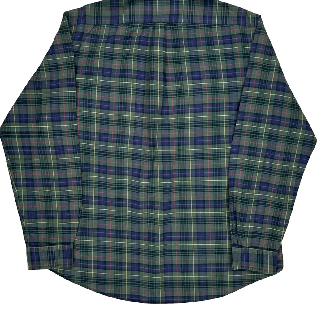 Ralph Lauren Checked Shirt - XL Green Cotton - Image 6