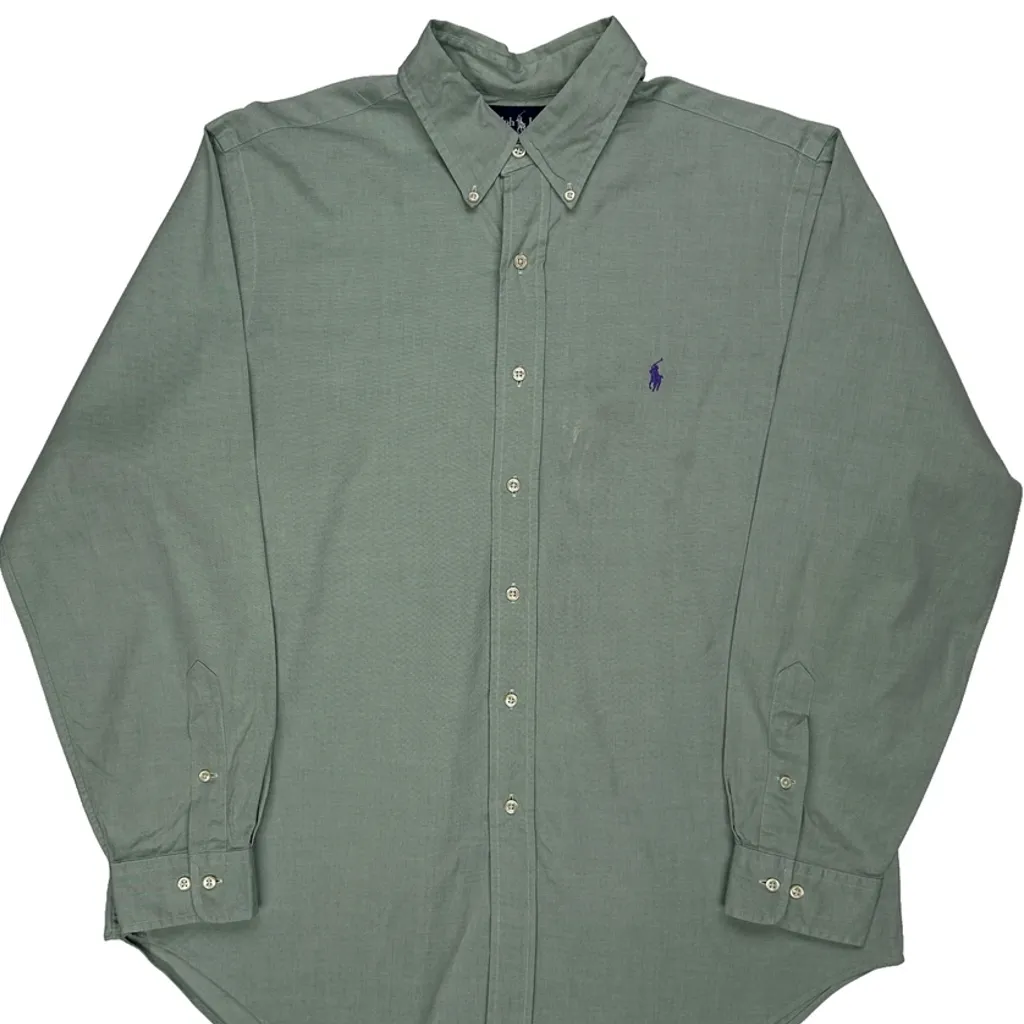 Ralph Lauren Shirt - XL Green Cotton - Image 3