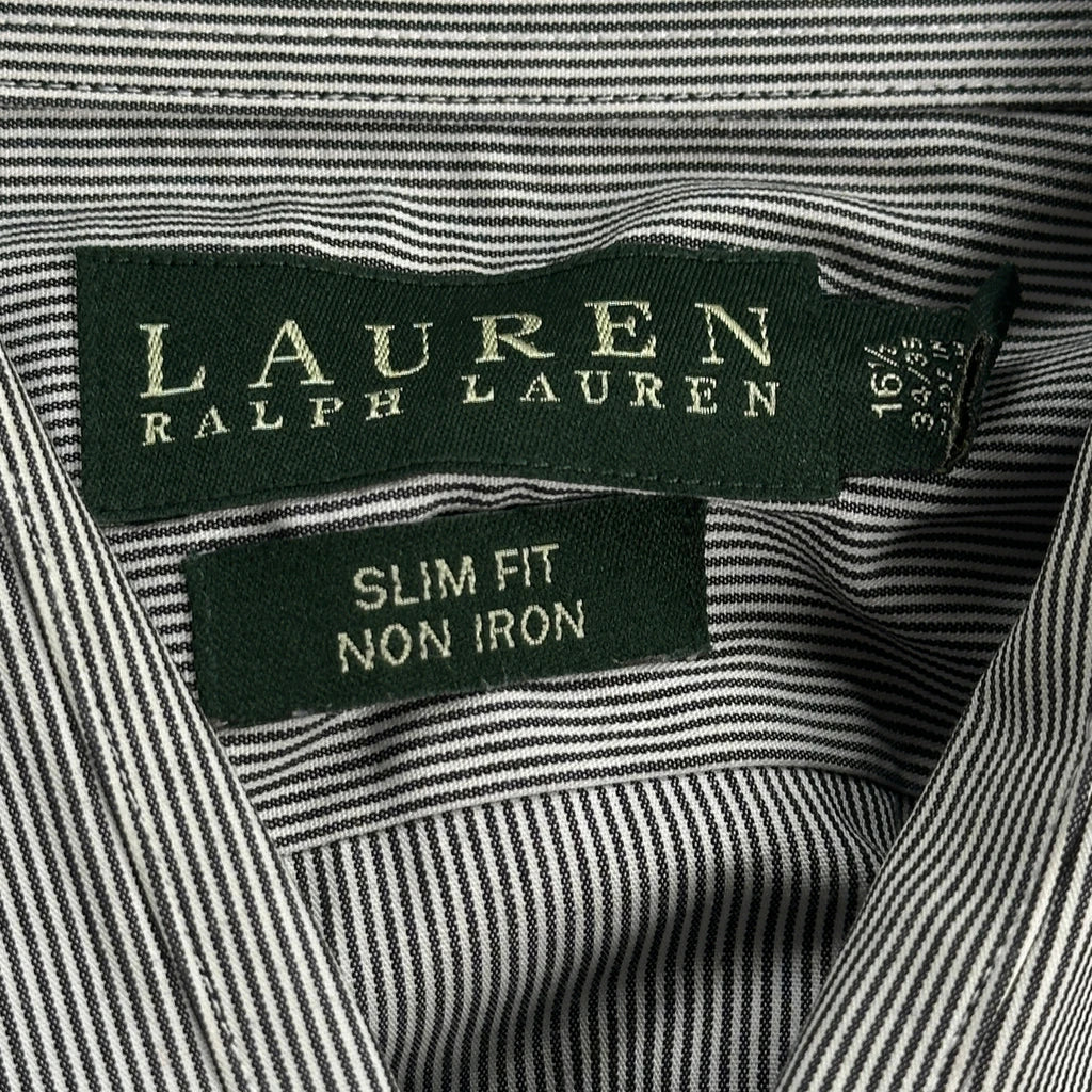 Ralph Lauren Slim Fit Shirt - Large Grey Cotton - Image 3