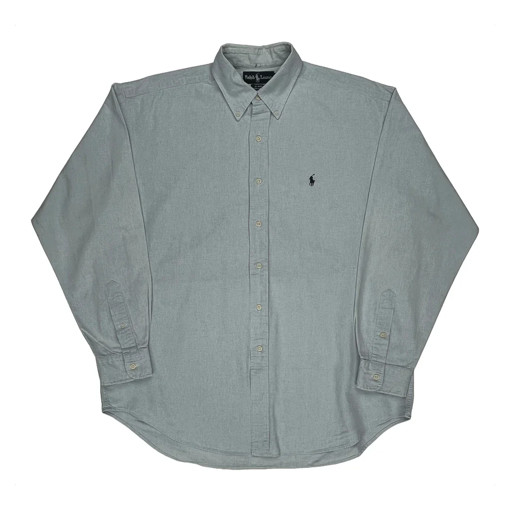 Ralph Lauren Shirt - Large Grey Cotton