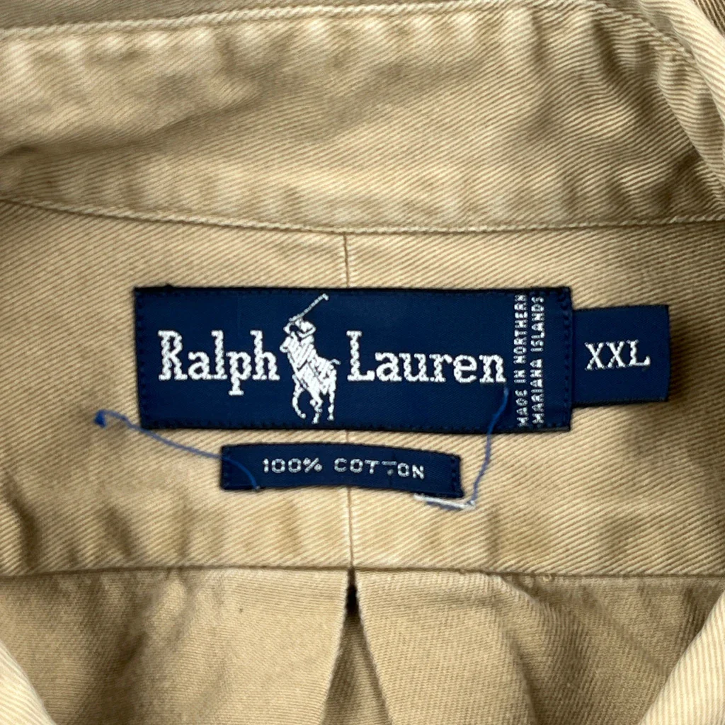Ralph Lauren Shirt - 2XL Khaki Cotton - Image 3